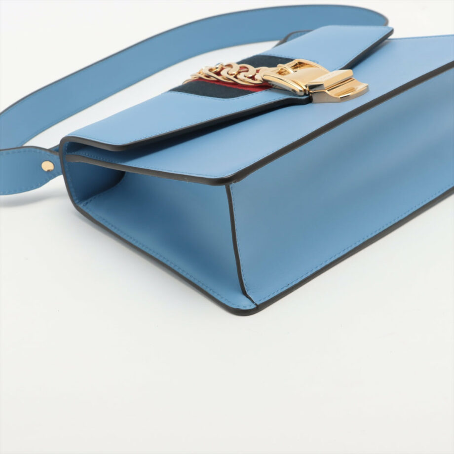 GucciSylvieLeatherShoulderbagBlue4213324