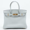 HermesBirkin30TaurillonClemenceBlueBlumGoldMetalfittingsZ202101