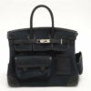 HermesBirkinCargo35ToileHxVeauSwiftBlackSilverMetalfittingsU202211