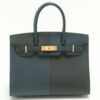 HermesBirkinserieKazak30VeauEpsomBlueindigoxblackxbluefridaGoldMetalfittingsZ202101