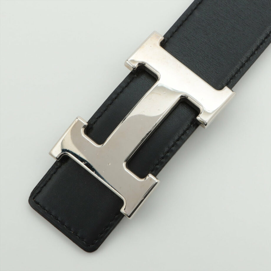 Hermès H Belt  Belt GP & leather Black