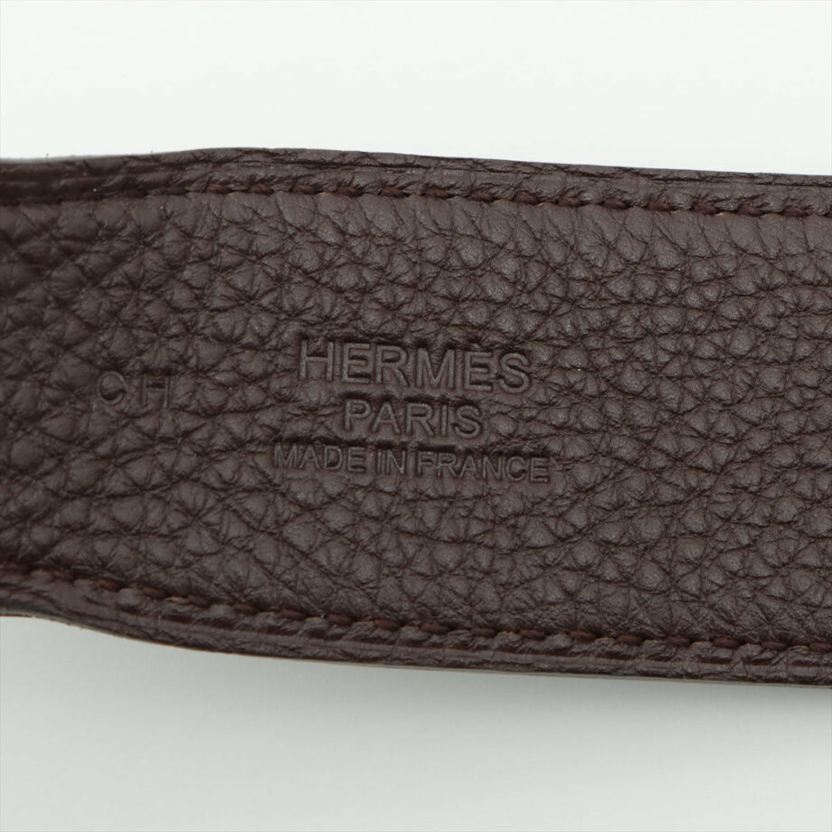 Hermès H Belt  Belt GP & leather Black