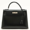 HermesKelly32BoxcalfBlackSilverMetalfittings1