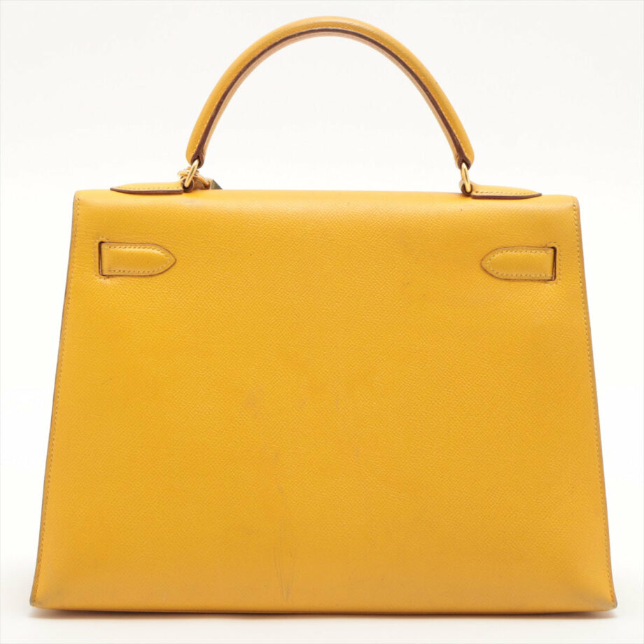 Hermes Kelly 32 bag Cushbell Jaune Gold Metal fittings