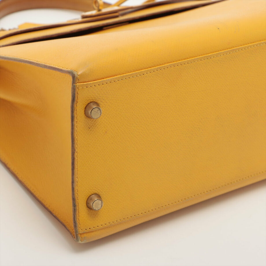 Hermes Kelly 32 bag Cushbell Jaune Gold Metal fittings