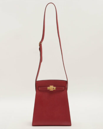 Hermes Kelly Sports bag PM Cushbell Rouge casaque Gold Metal fittings