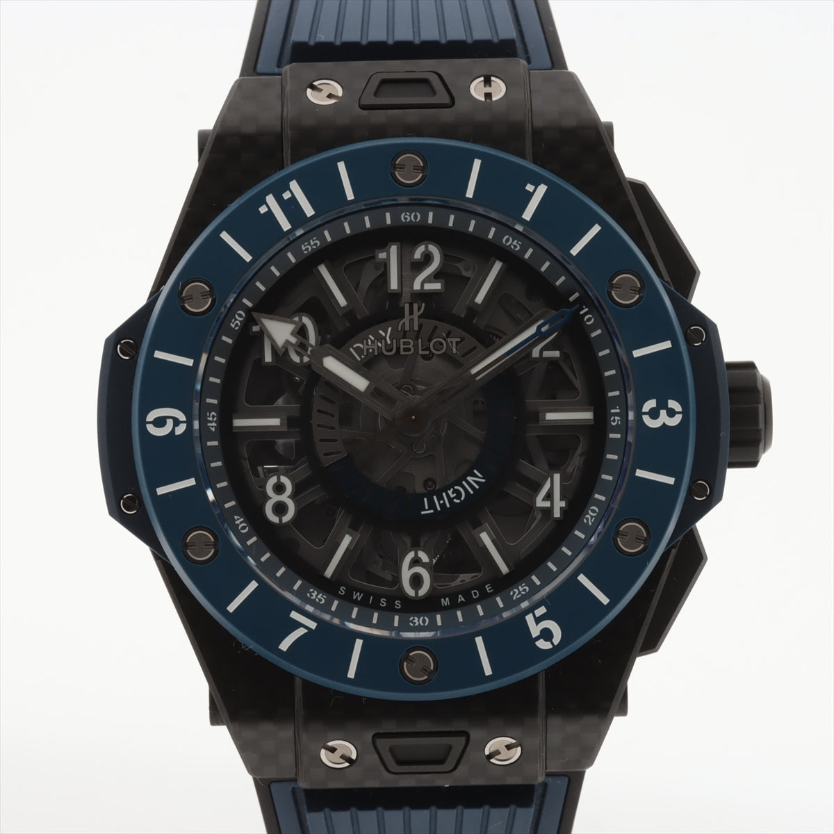 Hublot Carbon Skeleton Carbon blue ceramic - Maison Designers