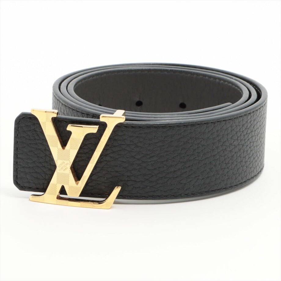Louis Vuitton San Tulle LV Damier Belt 85 Leather Black
