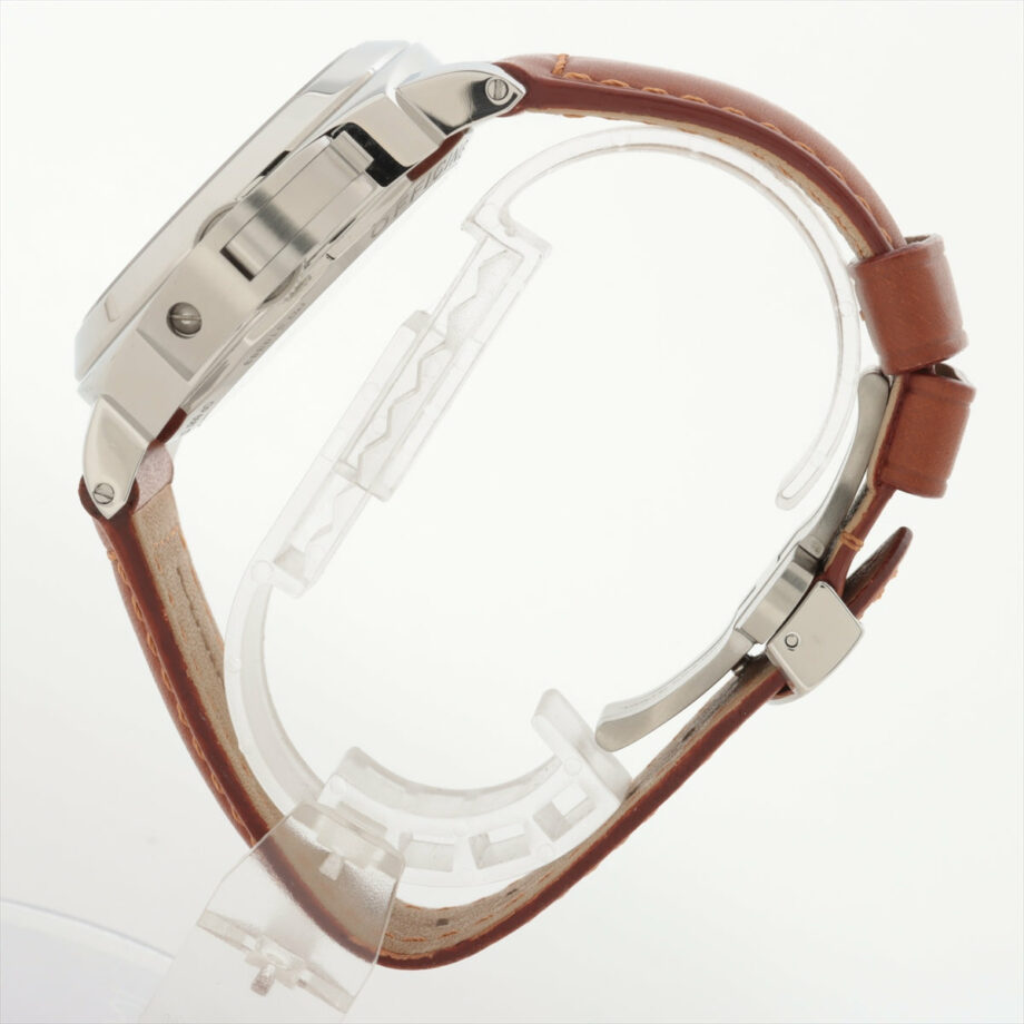 Panerai Luminor Marina PAM00113 OP6567PB518883 SS & leather Stem-winder White-Face
