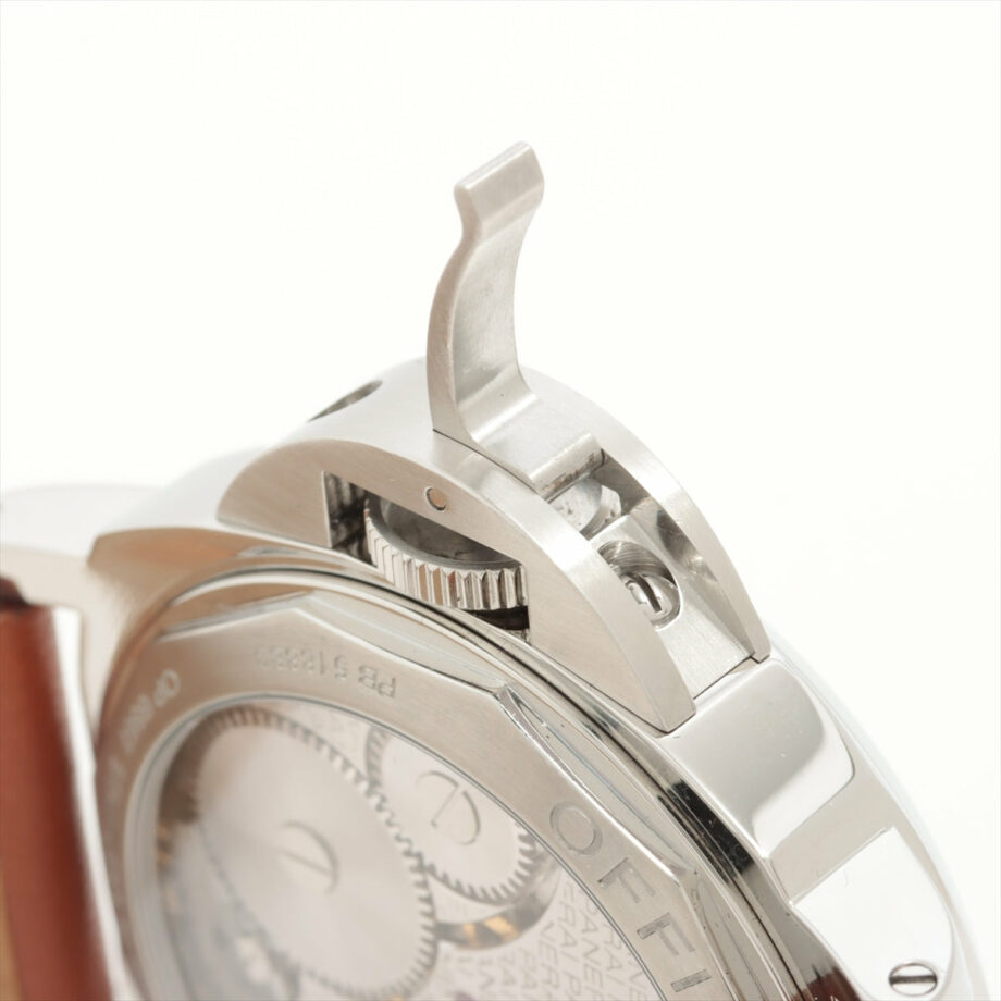 Panerai Luminor Marina PAM00113 OP6567PB518883 SS & leather Stem-winder White-Face
