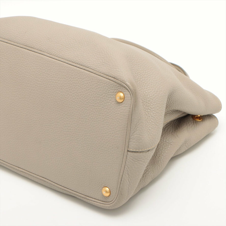 Prada Galeria Leather 2way handbag Grey beige