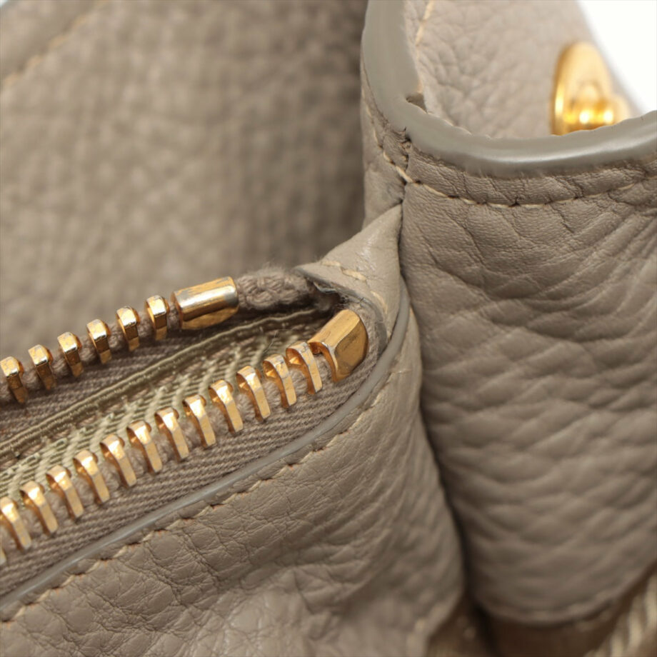 Prada Galeria Leather 2way handbag Grey beige