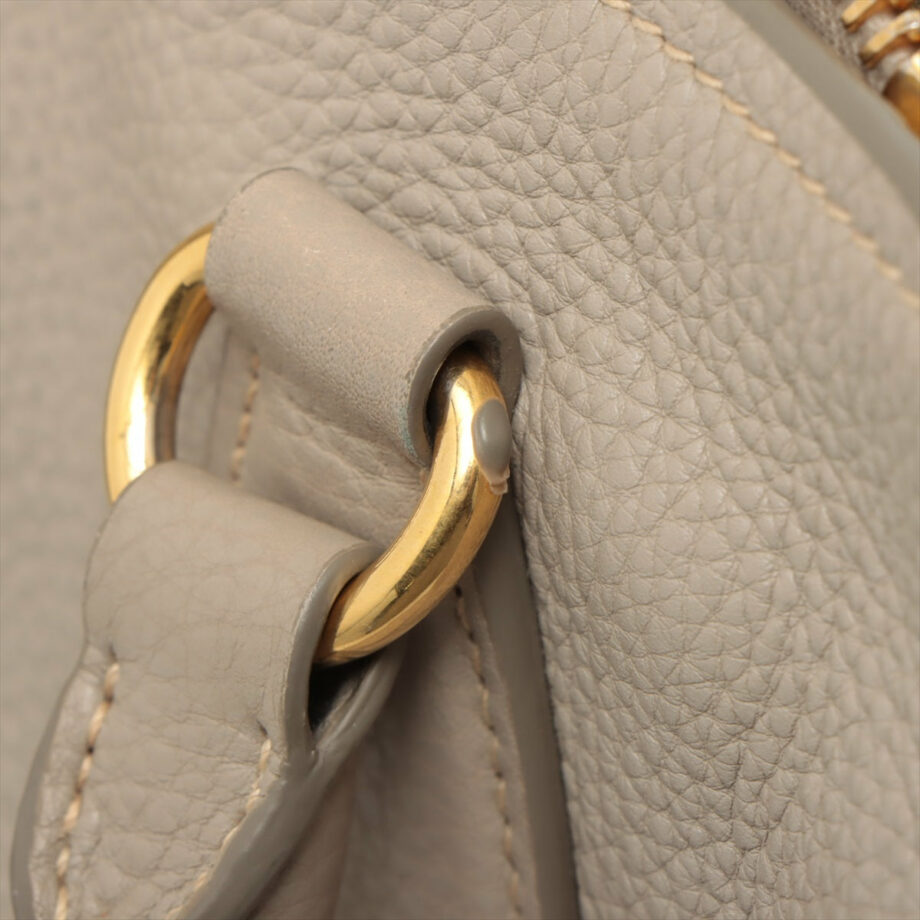 Prada Galeria Leather 2way handbag Grey beige