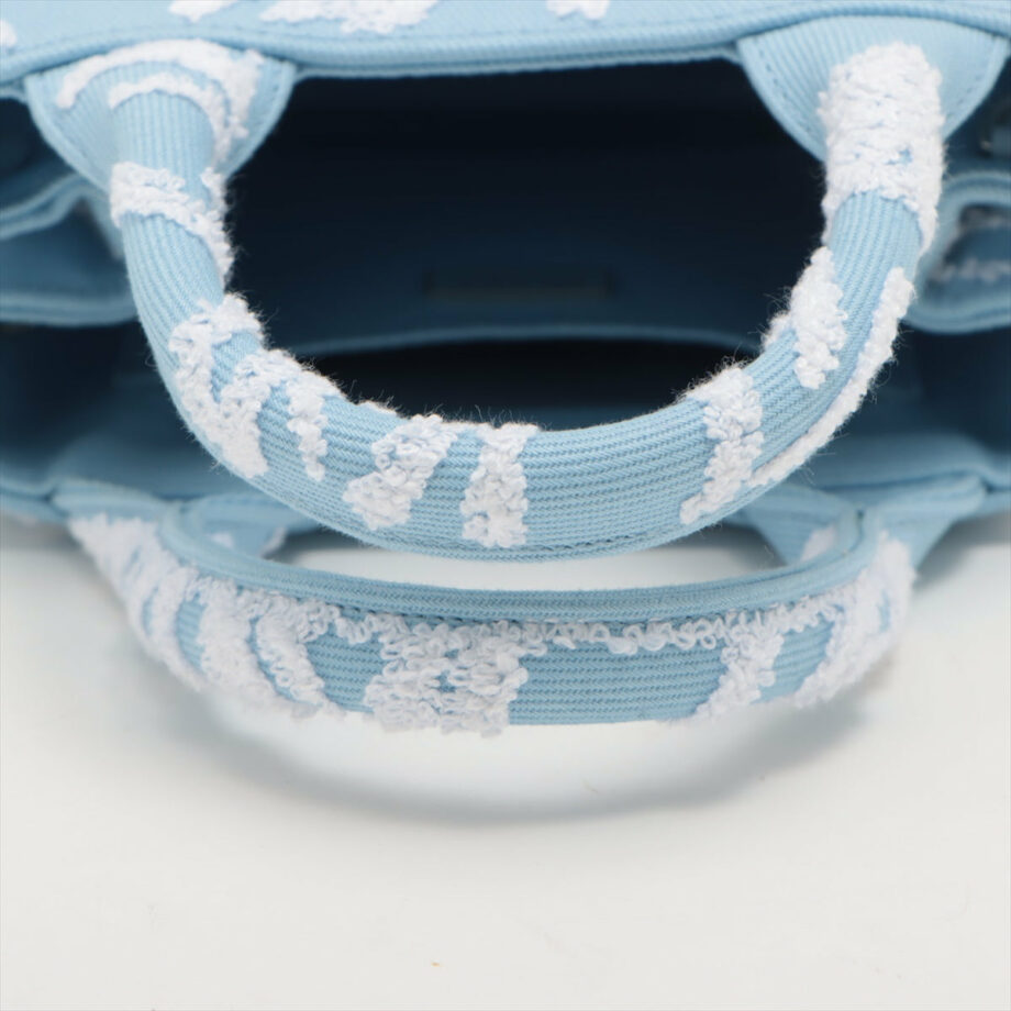 Prada Logo Jacquard canvass 2way handbag Blue