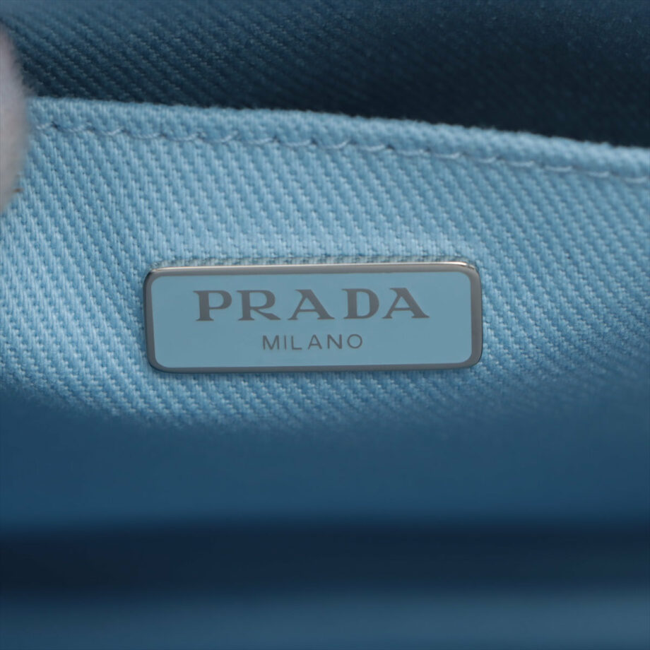 Prada Logo Jacquard canvass 2way handbag Blue