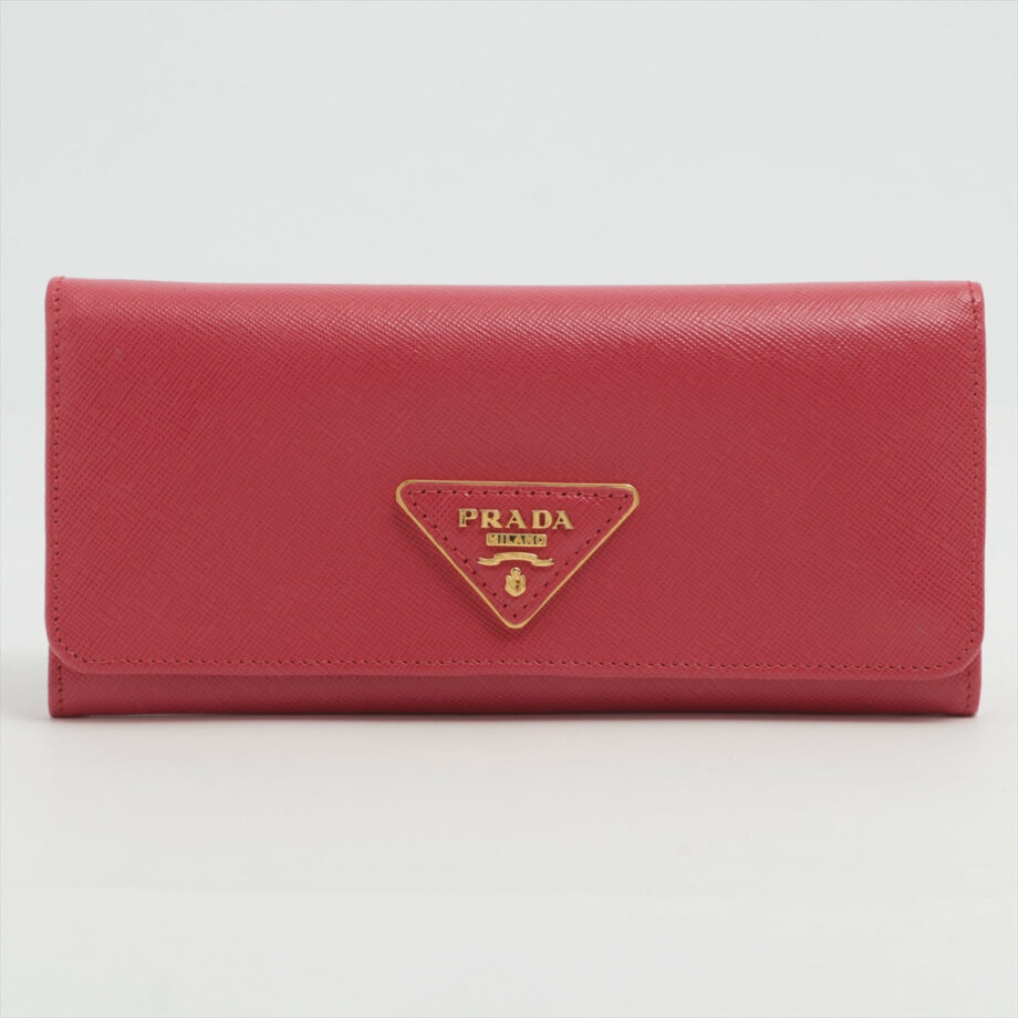 Prada Saffiano Leather Wallet Pink