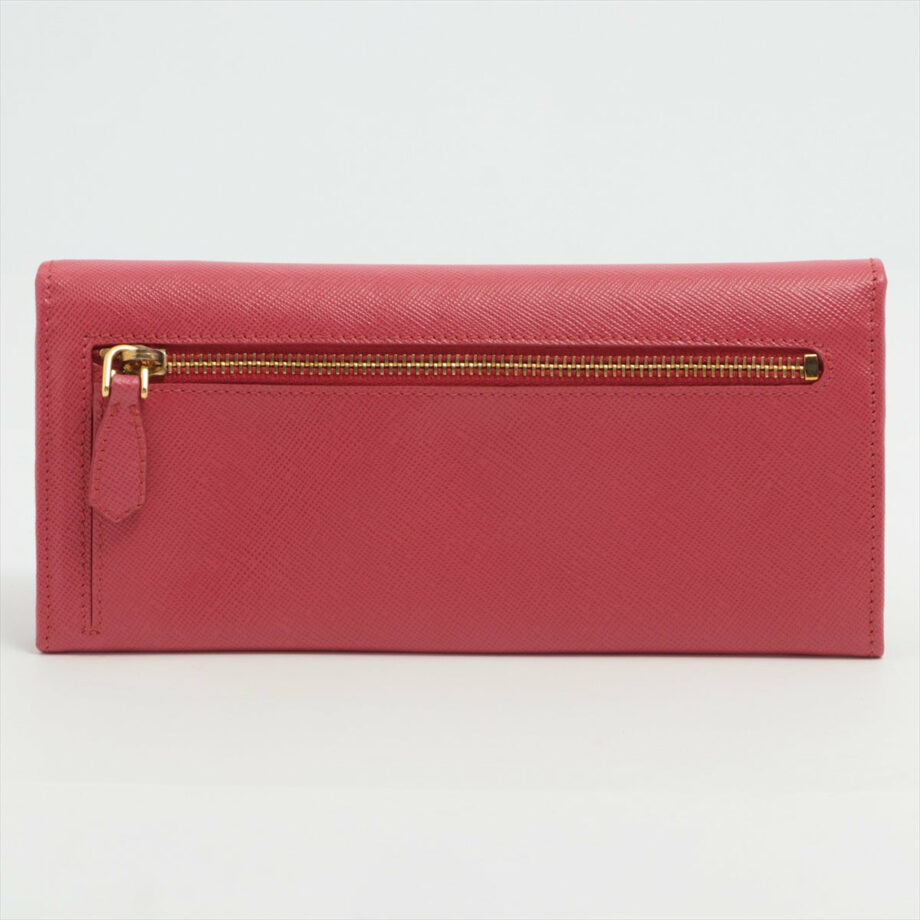 Prada Saffiano Leather Wallet Pink
