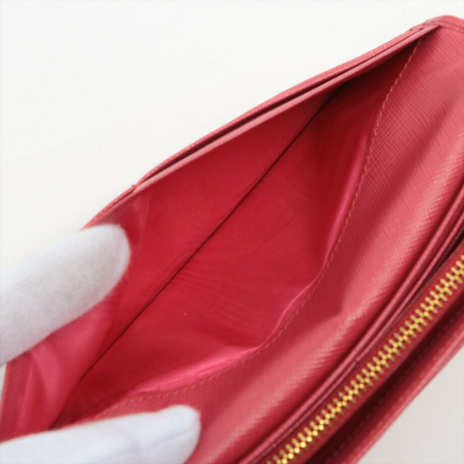 Prada Saffiano Leather Wallet Pink