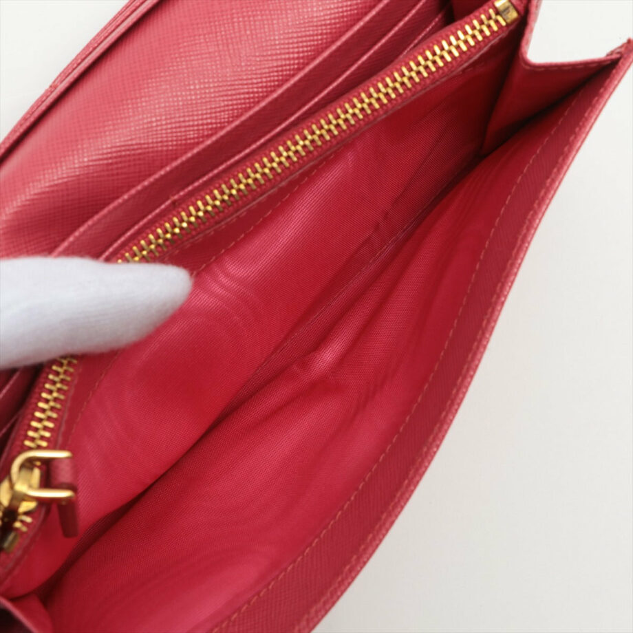 Prada Saffiano Leather Wallet Pink