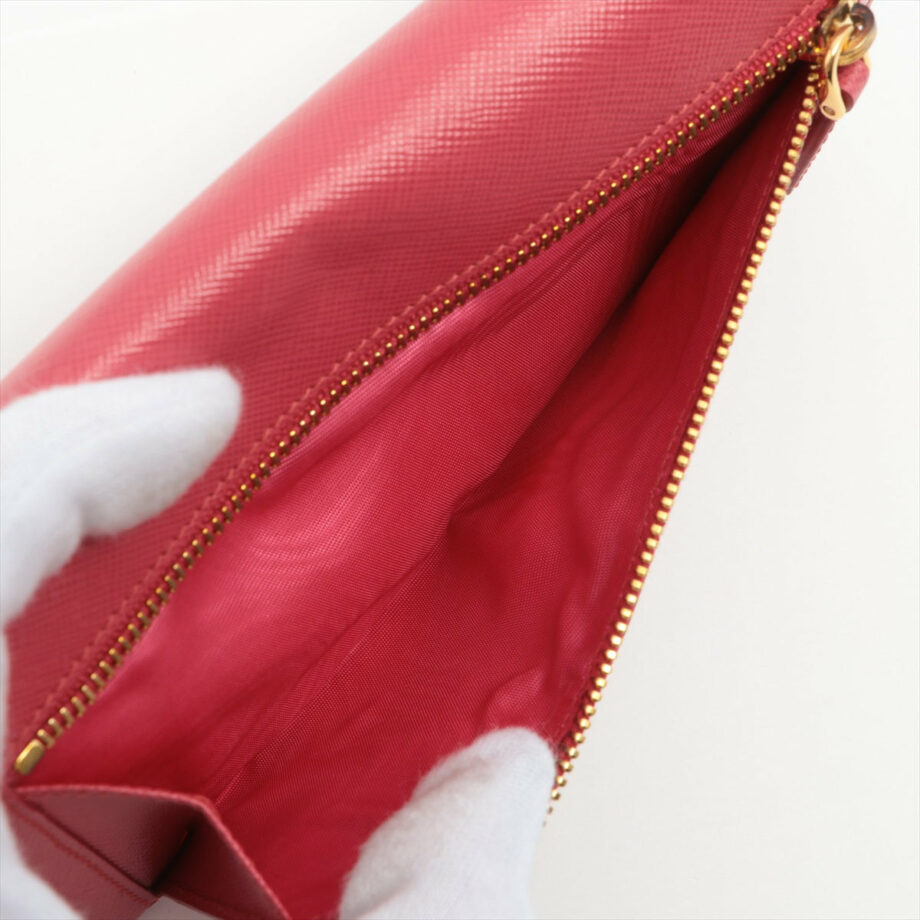 Prada Saffiano Leather Wallet Pink
