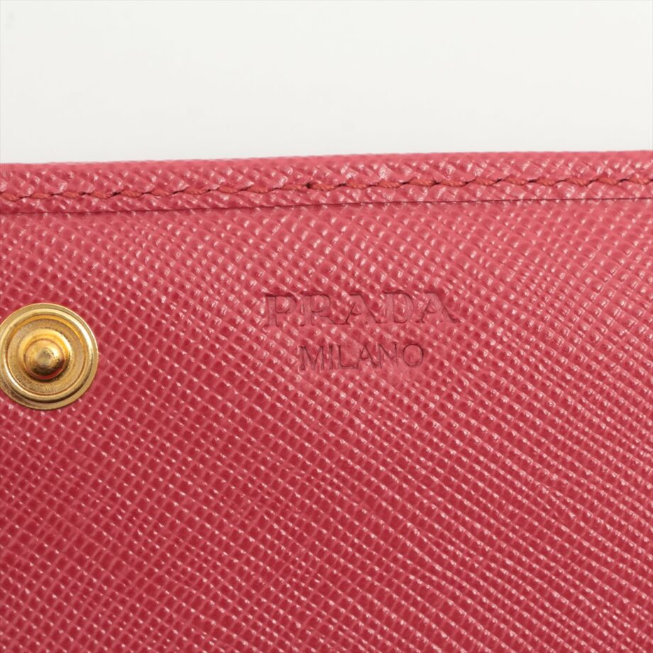 Prada Saffiano Leather Wallet Pink