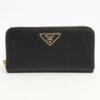 PradaSaffiano1ML506LeatherRound-Zip-WalletBlack1