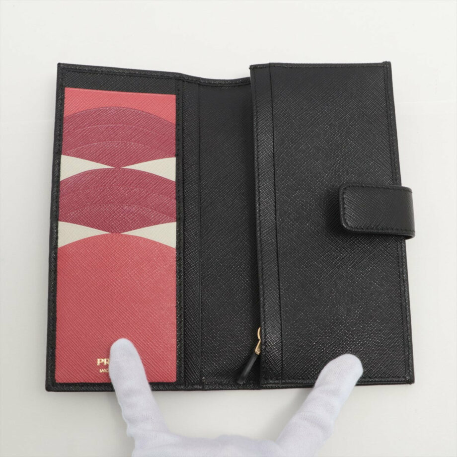 Prada Saffiano Leather Wallet Black