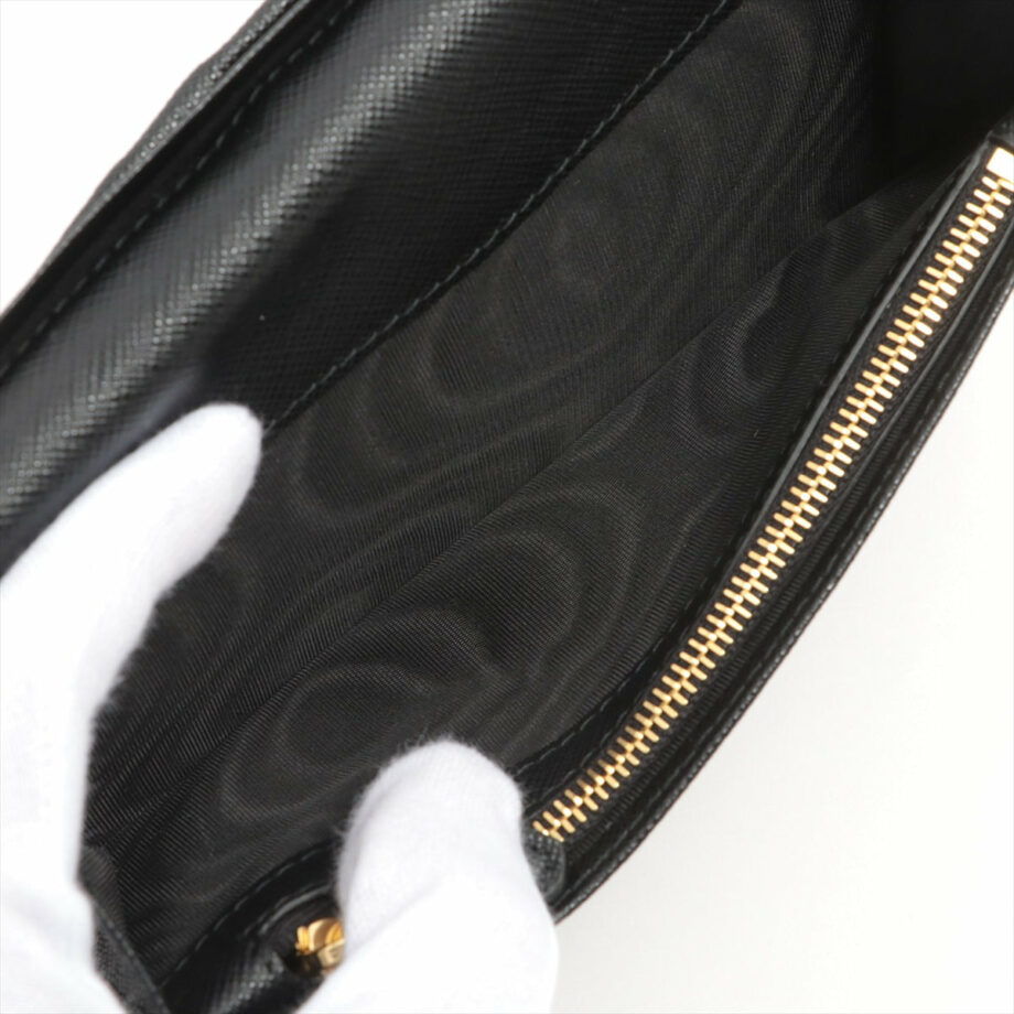 Prada Saffiano Leather Wallet Black