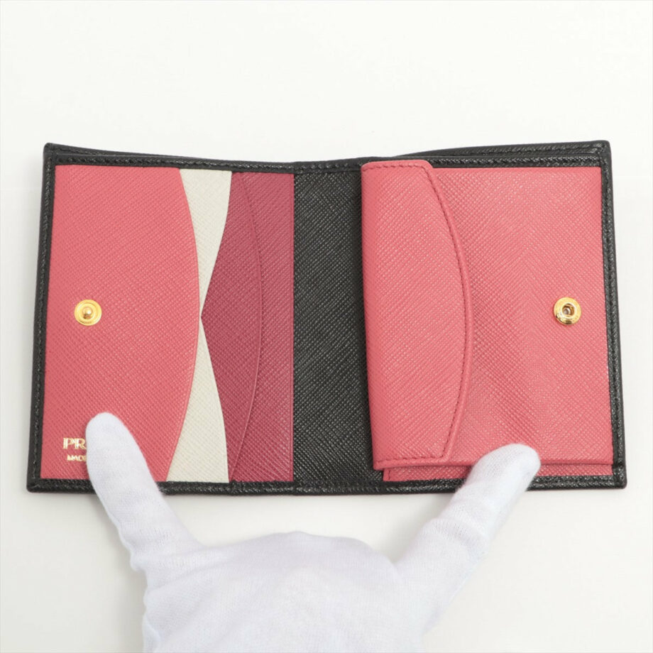 Prada Saffiano Leather Wallet Black