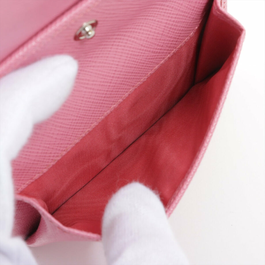 Prada Saffiano Compact Wallet Pink