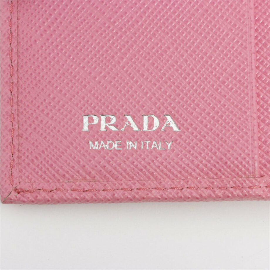 Prada Saffiano Compact Wallet Pink