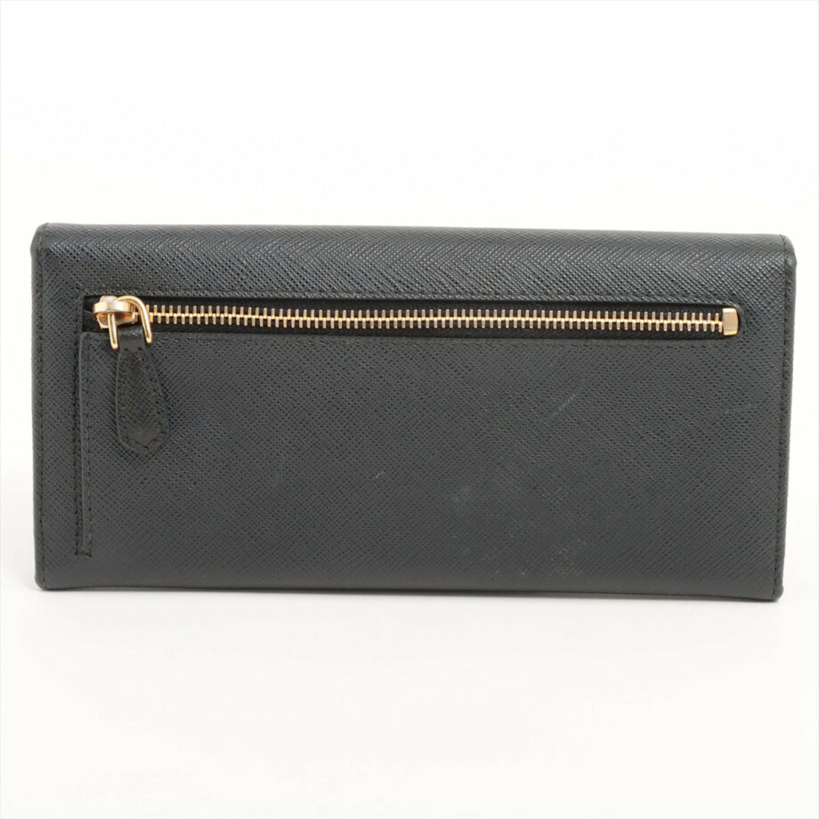 Prada Saffiano Fiocco Leather Wallet Black