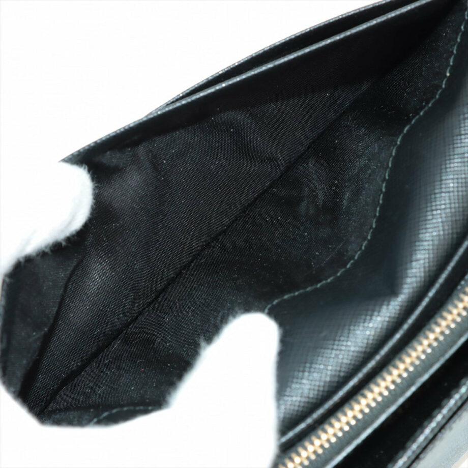 Prada Saffiano Fiocco Leather Wallet Black