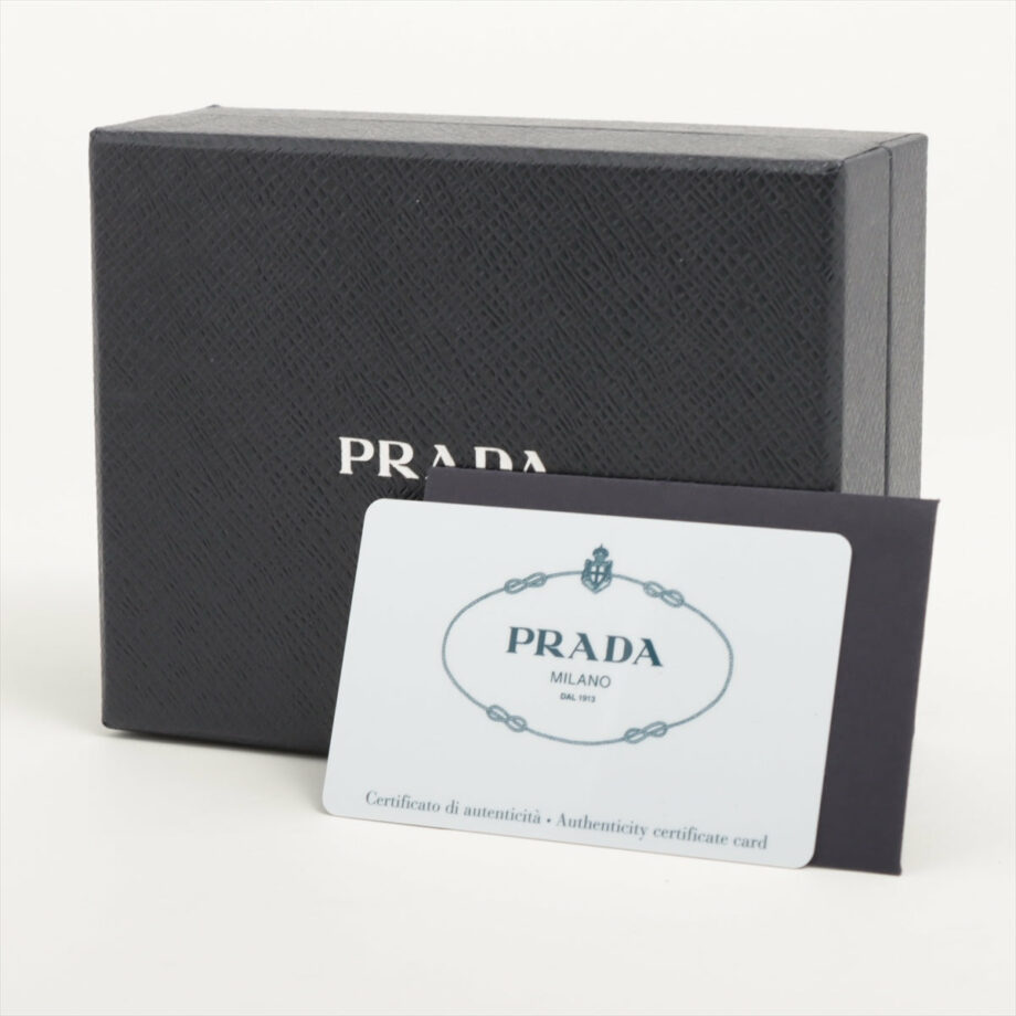 Prada Saffiano Triang Leather Wallet Pink