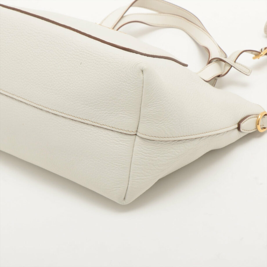 Prada Vitello Daino Leather 2way handbag White