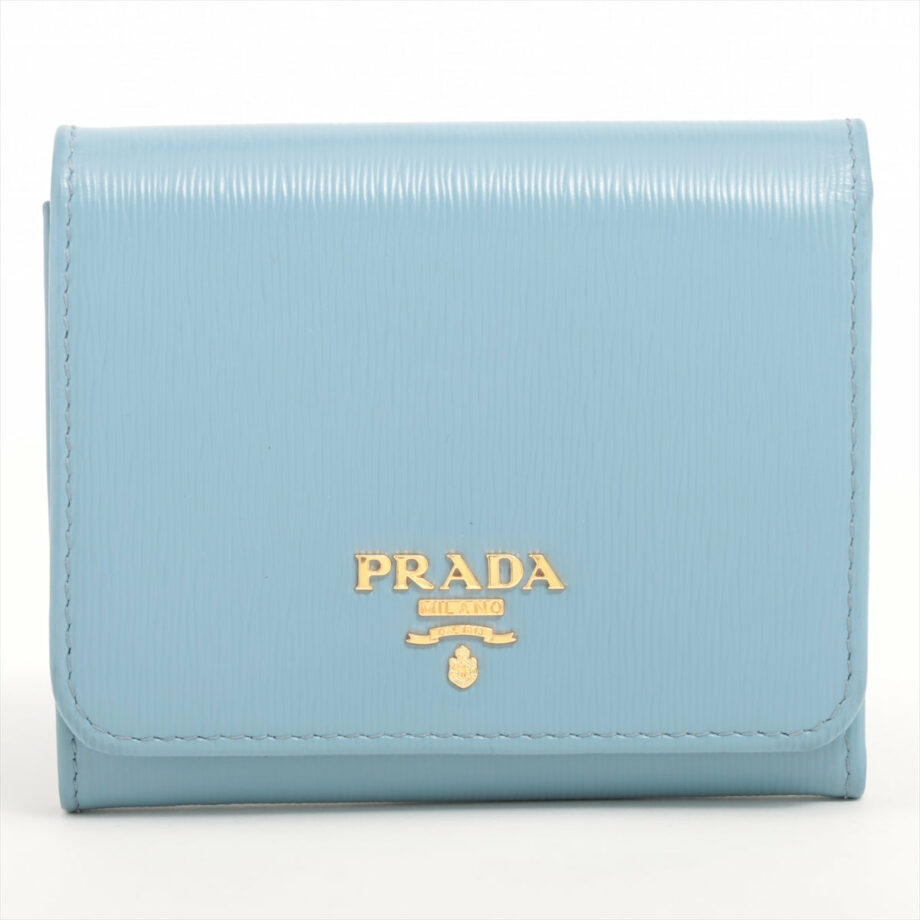 Prada Saffiano Leather Wallet Blue