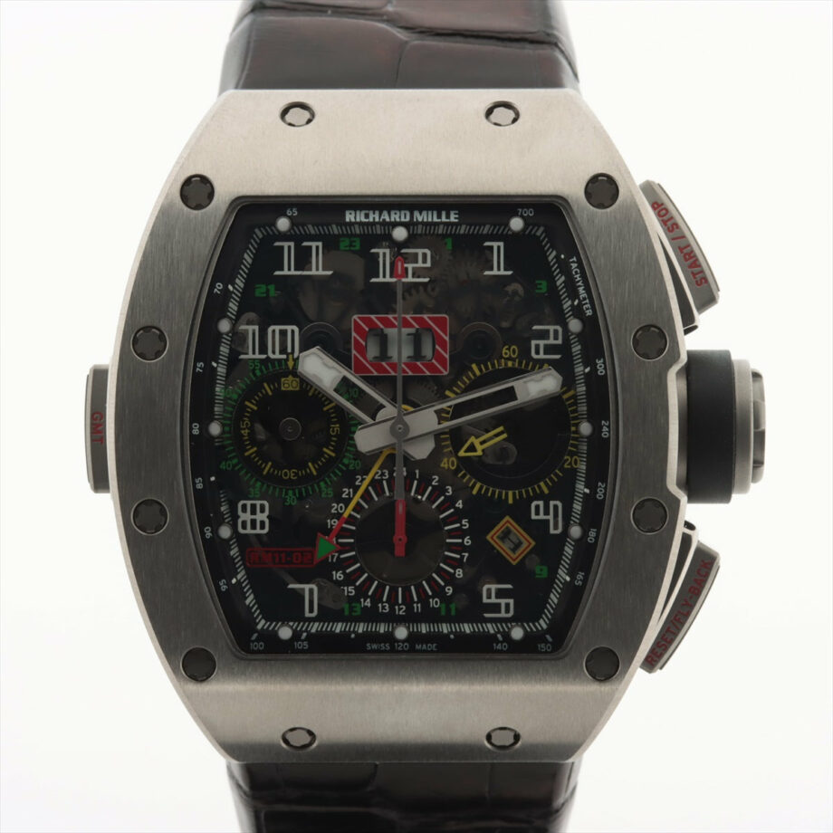 Richard Mille Automatic Flyback Chronograph Felipe Massa RM11-02 022 Ti & leather AT Skeleton dial