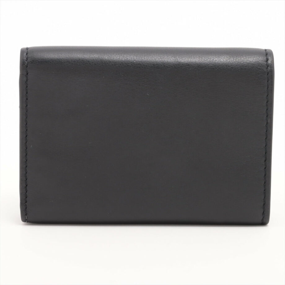 Saint Laurent Paris Leather Compact Wallet Black
