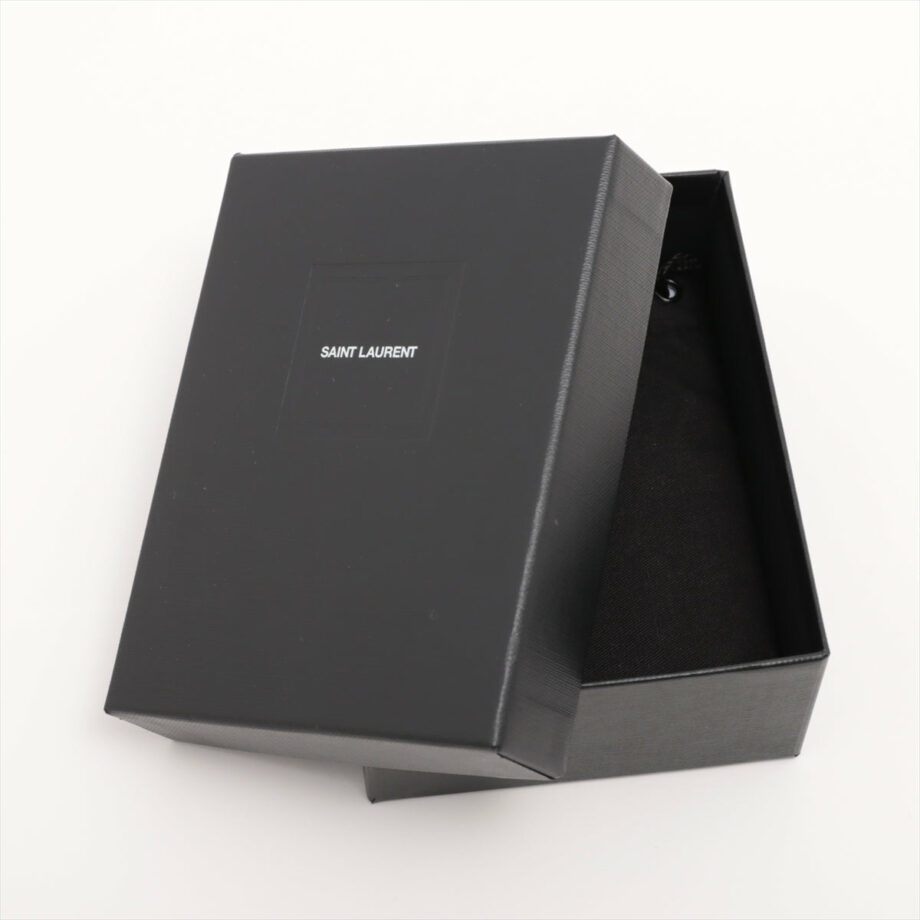 Saint Laurent Paris Leather Compact Wallet Black