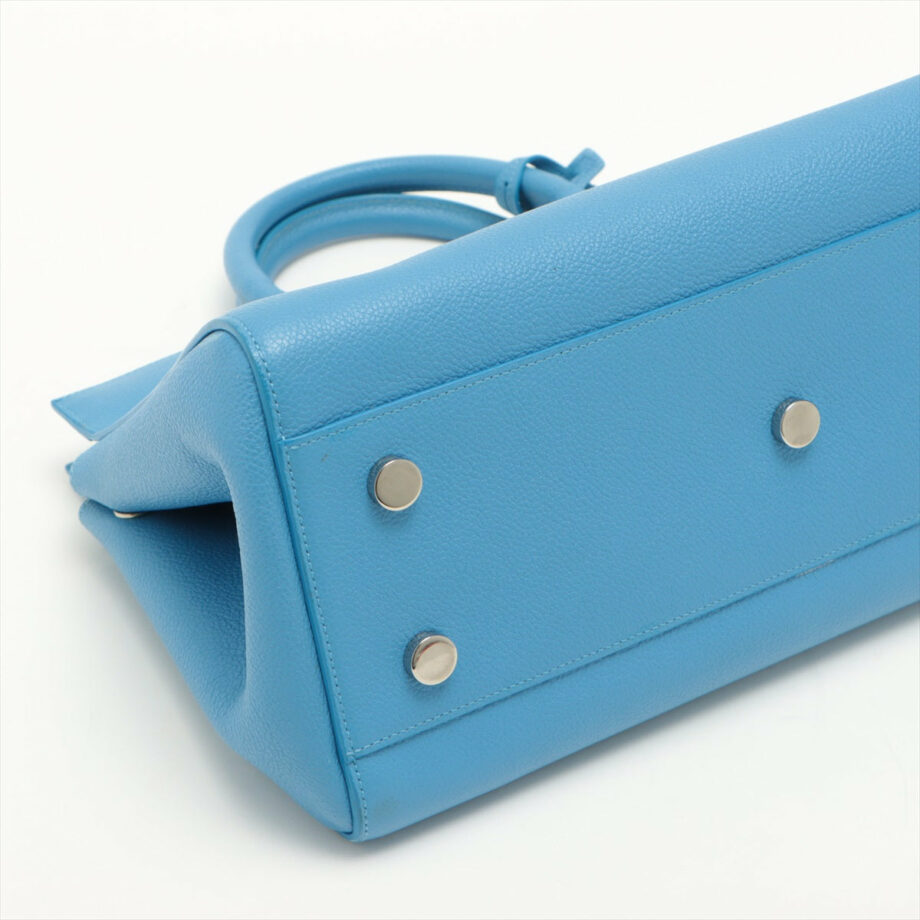 Saint Laurent Paris Cabas Rive Gauche Leather 2way handbag Blue