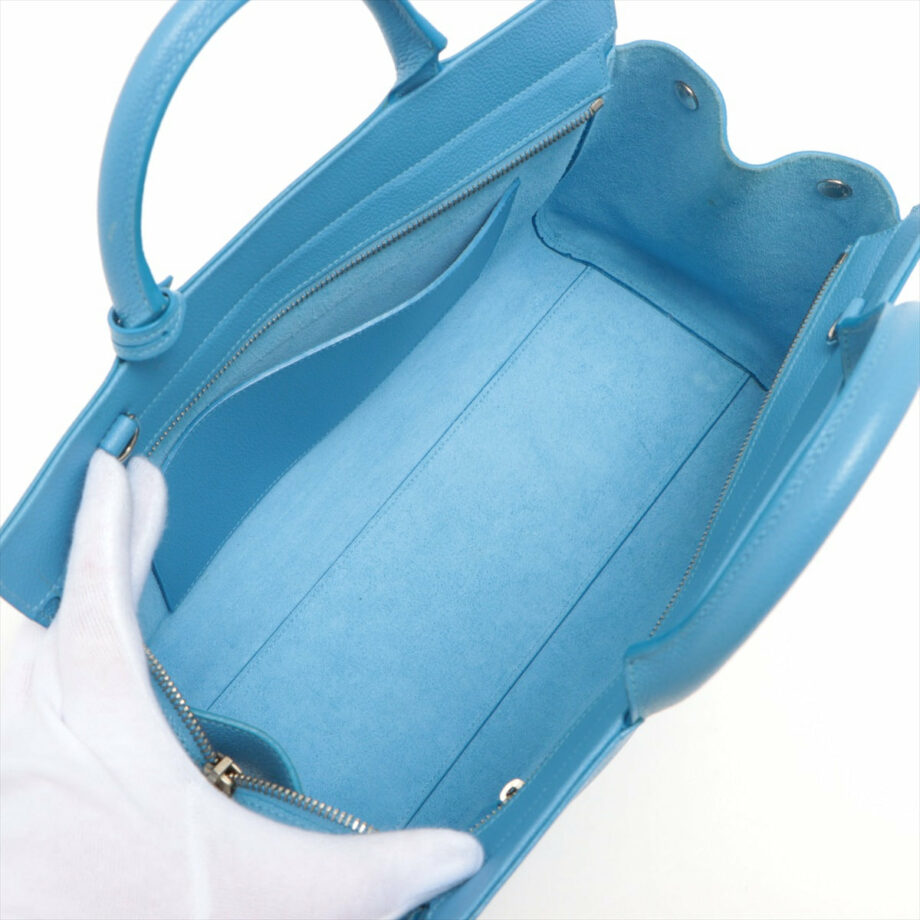 Saint Laurent Paris Cabas Rive Gauche Leather 2way handbag Blue