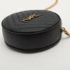 SaintLaurentParisChevronVinylLeatherChainshoulderbagBlack3
