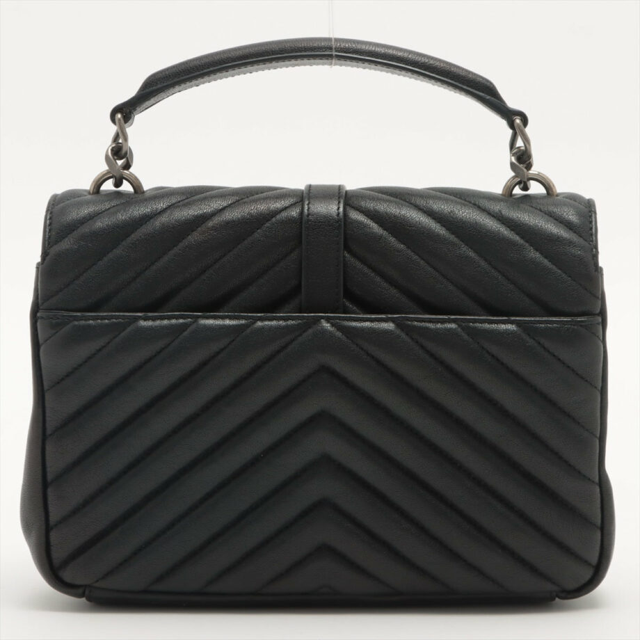 Saint Laurent Paris College Leather 2way handbag Black
