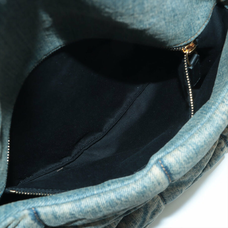 Saint Laurent Paris Denim & leather Chain shoulder bag Blue
