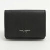 SaintLaurentParisLeatherCompactWalletBlack1