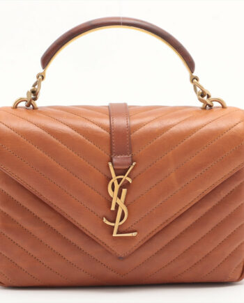 Saint Laurent Paris Sac de Jour Leather Hand bag Brown