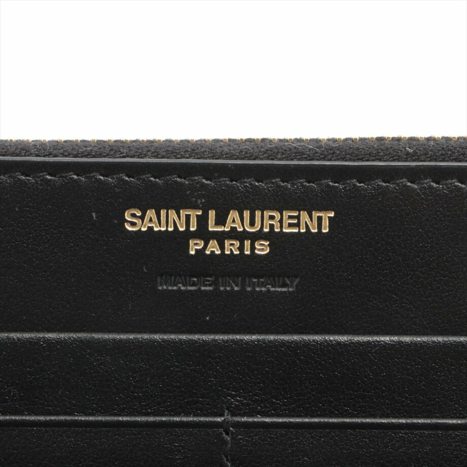 Saint Laurent Paris Moc croc Wallet Black