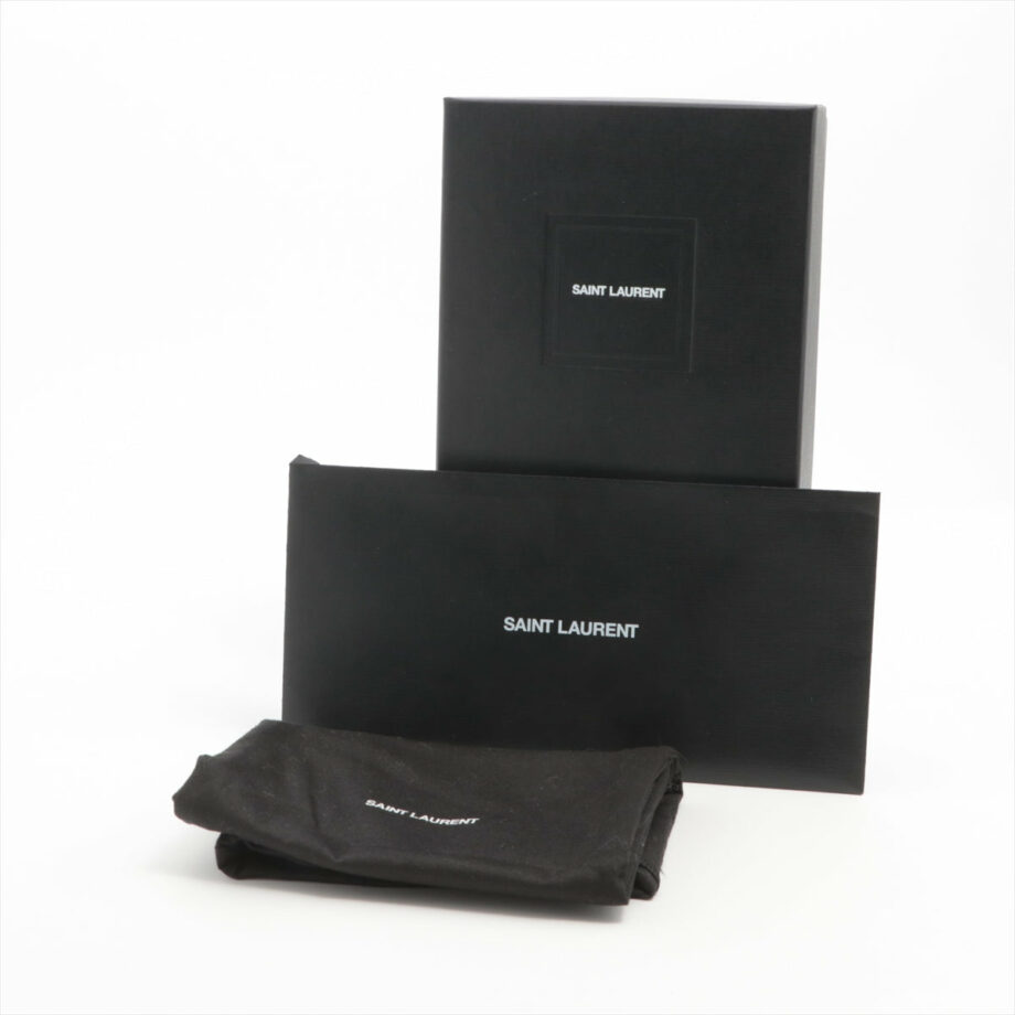 Saint Laurent Paris Moc croc Wallet Black