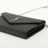 SaintLaurentParisMonogramLeatherChainwalletBlack3