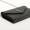 SaintLaurentParisMonogramLeatherChainwalletBlack4